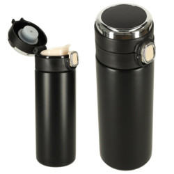 Termohrnek s náustkem LED termoska 420ml, černý