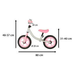Odrážedlo Trike Fix Balance bílo-růžové