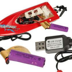 RC loď na dálkové ovládání FT008, červená