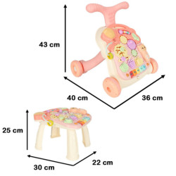 Interaktivní výukový stůl 3v1 pro kočárek