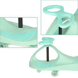 Gravitační horská dráha svítící LED kola, mint