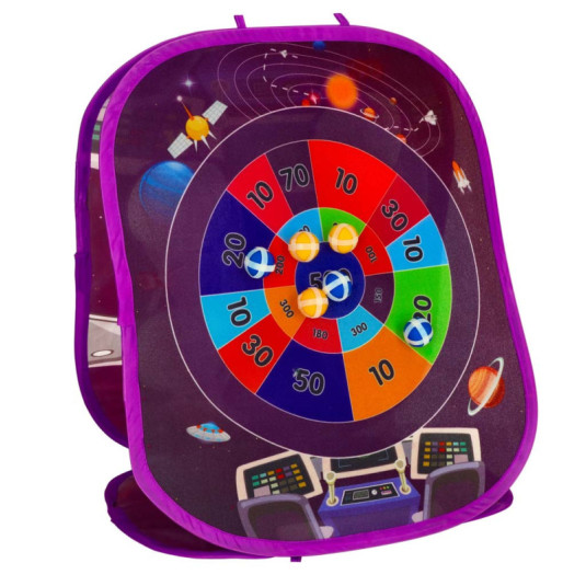 Hra na suchý zip s házením na terč oboustranné šipky sáčky 21el.