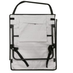 Lehátko na pláž s opěradlem skládací 150x47x48cm šedé