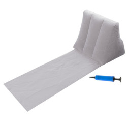 Lehátko na pláži s opěradlem nafukovací šedé