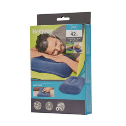 BESTWAY 67121 Cestovní nafukovací velurový polštář námořnická modř