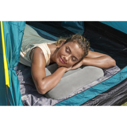 BESTWAY 67121 Cestovní nafukovací velurový polštář šedý