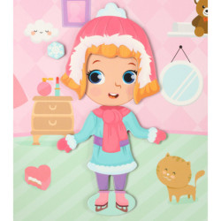 Magnetické puzzle oblékají panenku 51el.