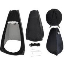 Stanová sprcha šatna přenosný wc černý