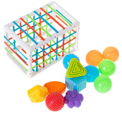 Flexibilní třídič kostek - hračka se zásuvným obdélníkem