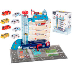 Parkovací garáž 5 úrovní elektrický výtah + rohož + 8 aut