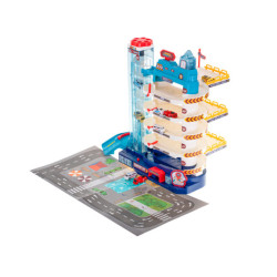 Parkovací garáž 5 úrovní elektrický výtah + rohož + 8 aut