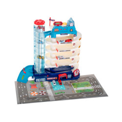 Parkovací garáž 5 úrovní elektrický výtah + rohož + 8 aut