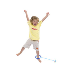 Hula hop noha skákací míč svítící LED, modrá