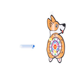 Hra se šipkami na suchý zip bezpečný terč pro šipky corgi