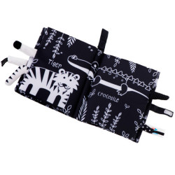 Smyslová kniha měkké safari zvířecí ocasy