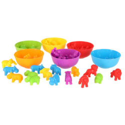 Zvířata safari vzdělávací učení počítat montessori 36el.