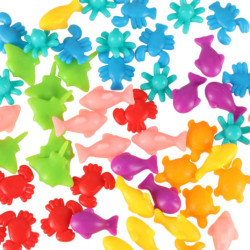 Mořští živočichové vzdělávací učení počítat montessori 36el.