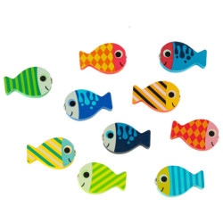 Dřevěné počítací kolo rybářské abecedy čísel