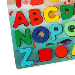 Dřevěné počítací kolo rybářské abecedy čísel