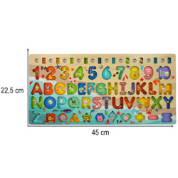 Dřevěné počítací kolo rybářské abecedy čísel