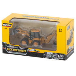 Bagr s nakladačem, buldozer s lžící Kovový model H-toys 1704 1:50