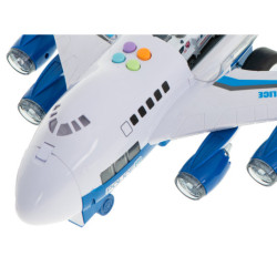 Letadlo Transporter + 6 vozů policie boční/přední