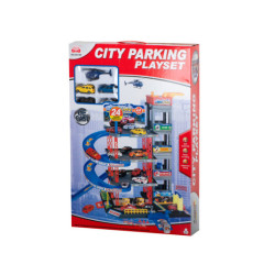 Parkovací garáž dvoupatrová čerpací stanice myčka aut