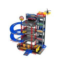 Parkovací garáž dvoupatrová čerpací stanice myčka aut