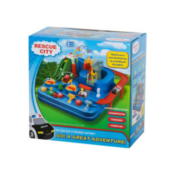 Překážková dráha interaktivní parkoviště závodní sanitka policejní auto XL