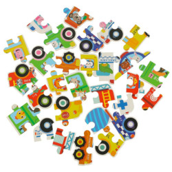 Konzervy na puzzle vozidla 30 skládaček