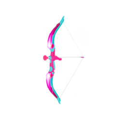 Luk se šípy a terčem, růžový