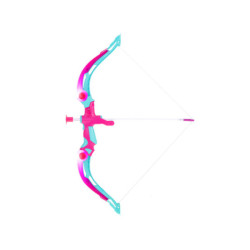 Luk se šípy a terčem, růžový