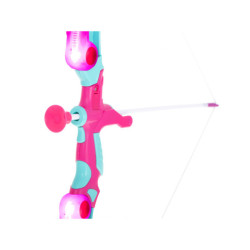 Luk se šípy a terčem, růžový