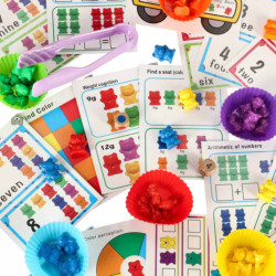 Medvídci vzdělávací učení počítat montessori 44el.