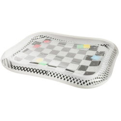 Vodní nafukovací podložka kontrastní černobílá šachovnice 65 cm x 50 cm