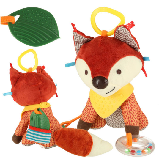 Smyslový maskot liška na kočárku