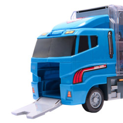 Transporter truck TIR launcher + kovová auta policie