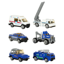 Transporter truck TIR launcher + kovová auta policie