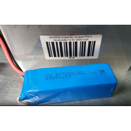 Součást RC člunu FT011 Baterie 14,8V 2800 mAh