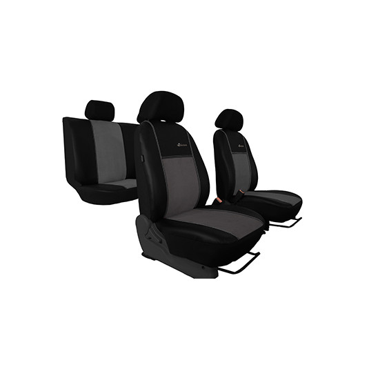 Potahy pro HYUNDAI I20 III (od 2020) Exclusive Alcantara (Alcantara-kůže) slabě šedá (vyp)