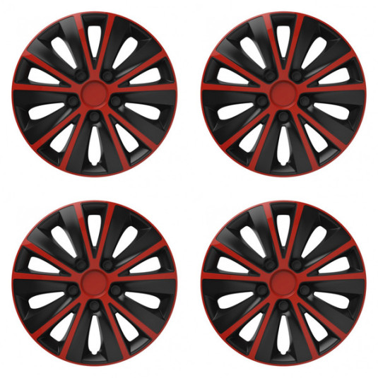 Poklice pro Škoda 14 RAPIDE red and black