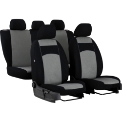 Autopotahy Tuning 100% sedo-černé (velour-textil)