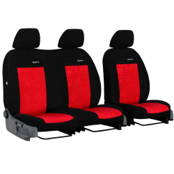 Potahy pro CITROËN Berlingo 2+1 III (od 2018) Elegance (velour-velour) červená (vyp)