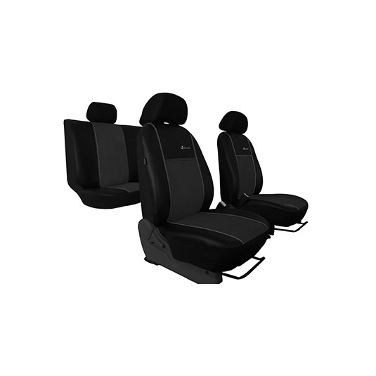 Potahy pro TOYOTA Corolla sedan XII (od 2019) Exclusive Alcantara (Alcantara-kůže) tmavě šedá (vyp)