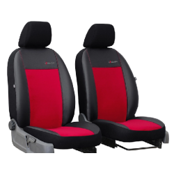 Potahy pro OPEL VIVARO 1+1 II (2014-2019) Exclusive Alcantara (Alcantara-kůže) červená (vyp)