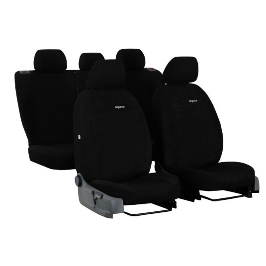 Potahy pro FORD S-max 7místné II (od 2015) Elegance (velour-velour) černá (vyp)