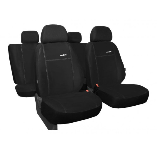 Potahy pro OPEL MOVANO 2+1 III (od 2010) Comfort (Alcantara) černá (vyp)