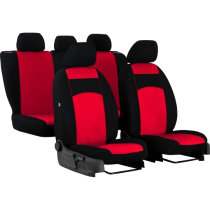 Autopotahy Tuning 100% červeno-černé (velour-textil)