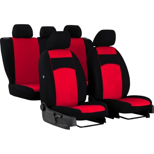 Autopotahy Tuning 100% sedo-černé (velour-textil)