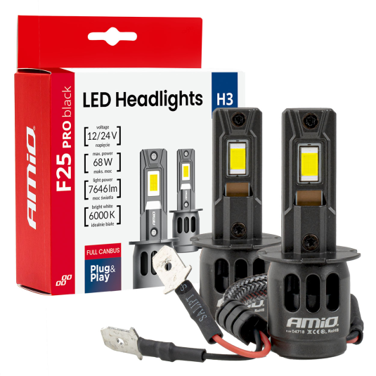 LED žiarovky X5-series WINGER H7 H18 6000K max 40W AMIO-03946